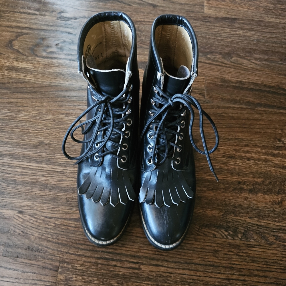 Justin Jr. Leather Boots - 4.5